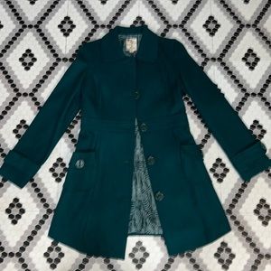 Teal long trench coat 🧥